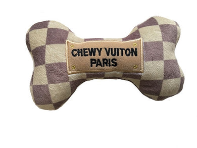 Checker Chewy Vuiton Bone Toy