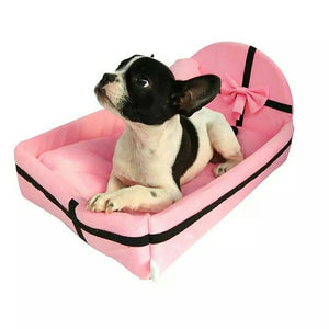 Pink Plush Cushion Pet Bed